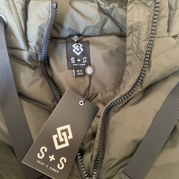 Saint Sinner Green Women Winter Puffer 